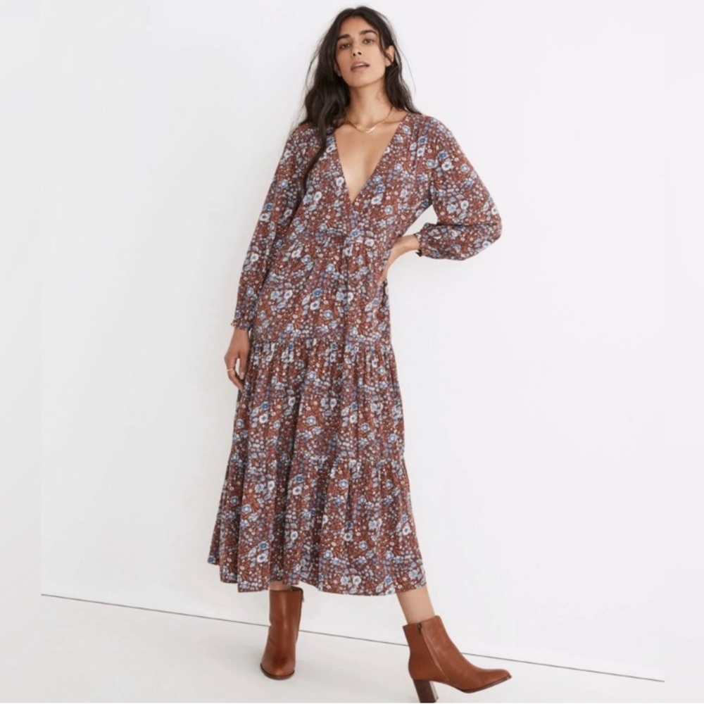 Madewell Woodland Midi Dress